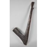 A Vintage Tribal Wooden Axe Shaft, Missing Blade, 61cm Long