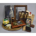 A Collection of Various Sundries to comprise Vintage photo of Actor, Photo Frames, Mirror etc