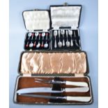 A Collection of Cased Cutlery to include Two Cased Sets of Tea and Coffee Spoons together with a