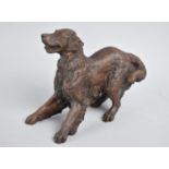 A Resin Bronze Effect Study of a Red Setter Dog, 14cms Long