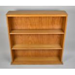 A Mid 20th Century Oak Three Shelf Open Bookcase, 103cms Wide