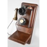 A Vintage Wall Hanging Telephone, Untested, 50cms High