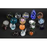 A Collection of Various Glass Paperweights (18 Total)