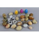 A Collection of Polished Stone Eggs etc