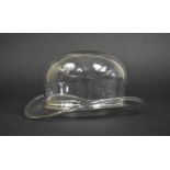 A Novel Victorian Hand Blown Bowl in the Form of a Bowler Hat, Polished Pontil, 16cm wide