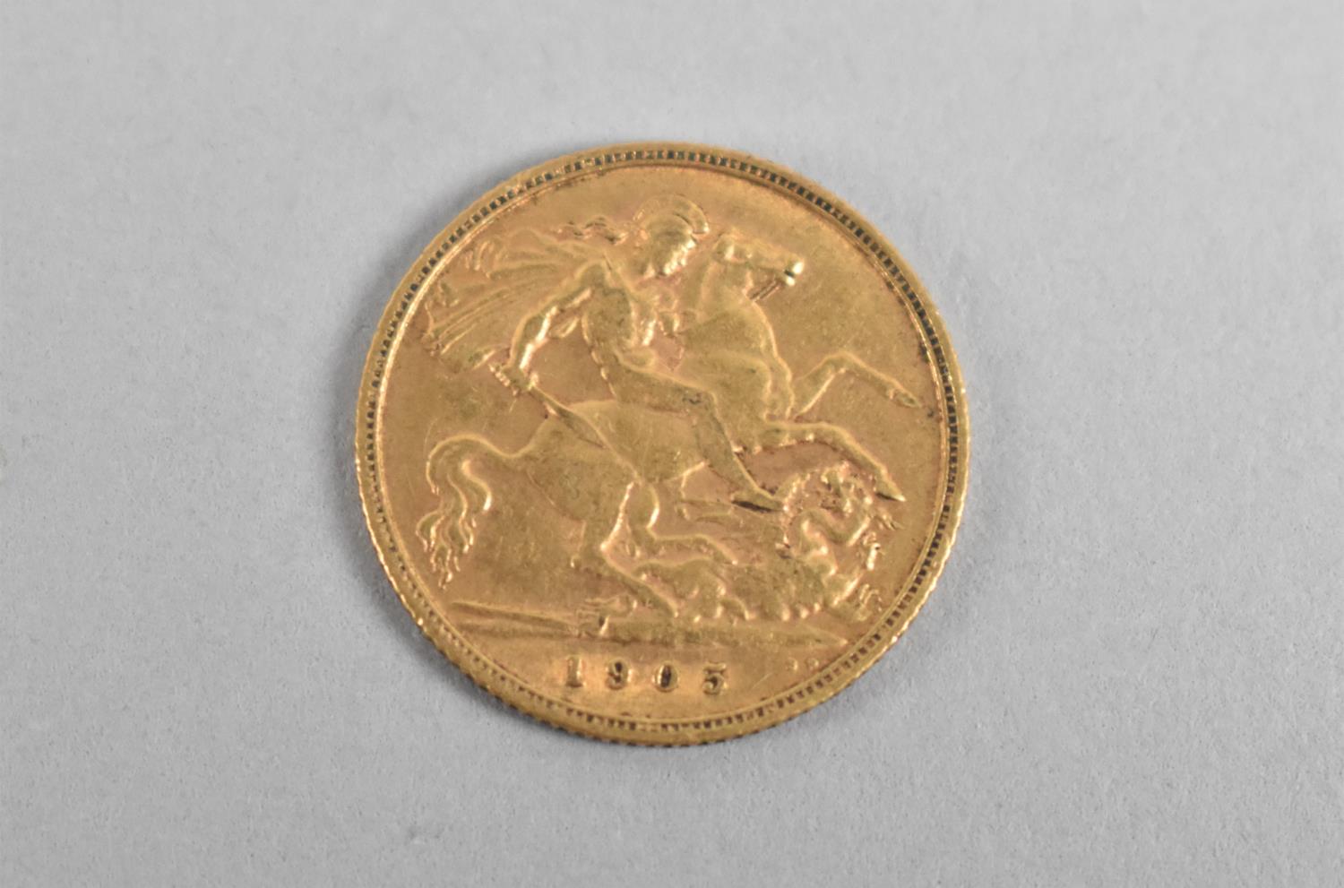 An Edward VII 1905 Gold Half Sovereign