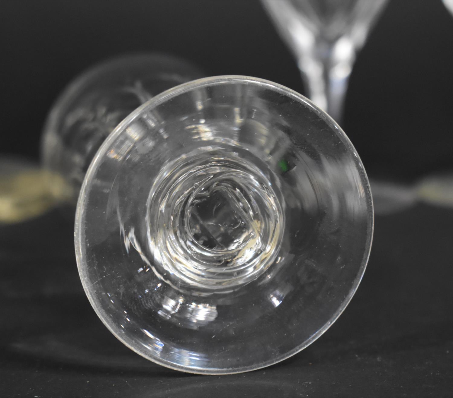 A Collection of Various Glassware to comprise Three 19th Century Drinking Glasses and Two - Image 3 of 5