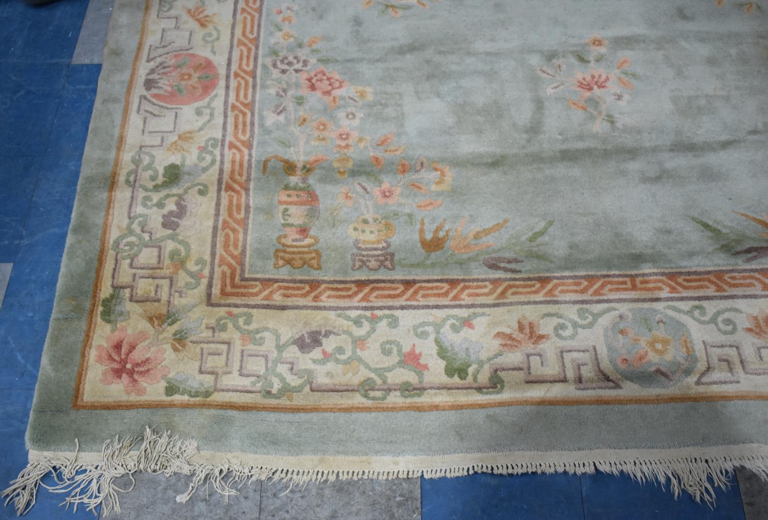 A Large Chinese Woollen Carpet, 329x248cm - Image 2 of 4