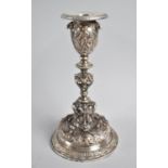 A Nicely Worked Sheffield Plate Candlestick Decorated with Classical Figures, Animals and Flowers in