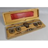 A Boxed Set, No 2 Two Piece Adjustable Die Screw Plate by Greenfield Tap and Die (Incomplete)