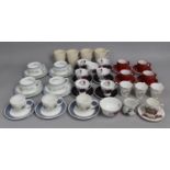 A Collection of Various Coffee Cans and Saucers to comprise Examples by Coalport, Queen Anne,