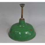 A Vintage Enamelled Pendant Light Fitting