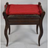 An Edwardian Lift Top Piano Stool, Requires Reupholstery