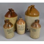 A Collection of Five Various Brewers Bottles, Three Having Makers Labels for White Bros