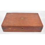 An Edwardian Mahogany Canteen Case, Now Empty with The Exception of Knife Rests, 58cms Wide