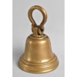 A Vintage Cast Brass Bell, 16cms High