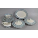 A Royal Doulton Reflection Pattern Dinner Service to comprise Two Lidded Tureens, Six Large Dinner