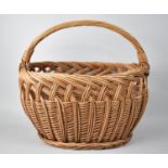 A Vintage Wicker Shopping Basket, 40cm wide