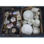 Two Boxes of Various Ceramics to comprise Art Deco Dinner and Tea Service by Wedgwood and Co,