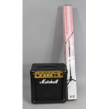 A Marshal NG10CD Guitar Amplifier together with a Boxed Microphone Stand