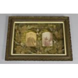 A Late Victorian Framed Photograph Diorama with Dried Flowers and Leaves, 53x38cm Overall