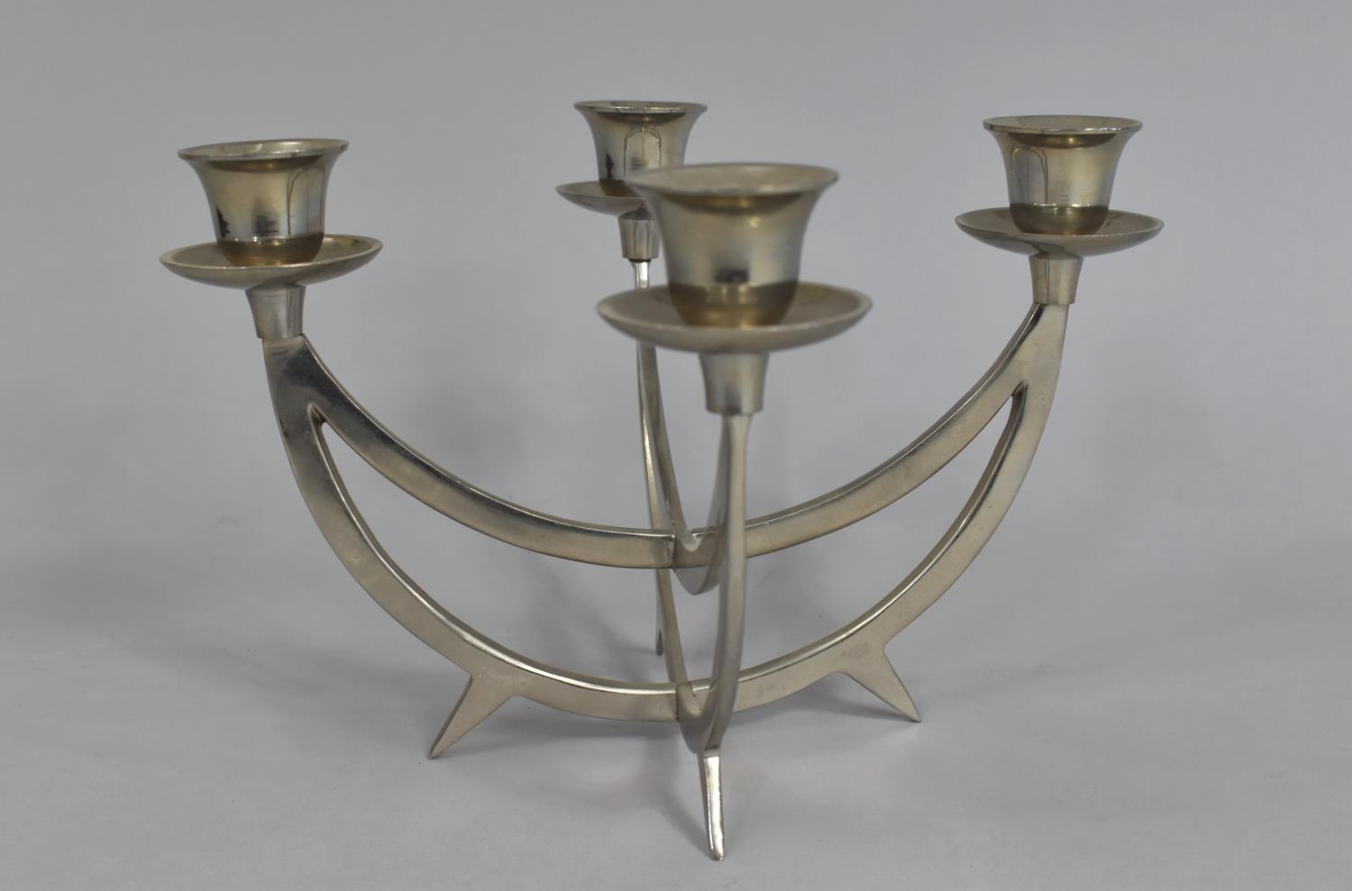 A Modern Scandinavian Style Four Branch Table Candelabra, 15cms High - Image 2 of 4