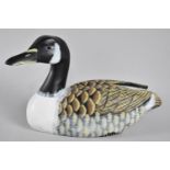 A Modern Painted Decoy Style Duck, 29cms Long