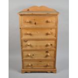 A Modern Pine Chest of Five Drawers, 71cm Wide