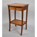 A Modern 1970s Style Side Table with Single Drawer and Stretcher Shelf, 47cms Wide