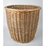 A Vintage Wicker Waste Paper Bin, 37cms Diameter and 35cms High