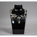 An Indian Silver and Dalmatian Onyx Necklace, Stamped 925