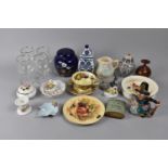 A Collection of Various Ceramics to Include Aynsley Dish, Cup and Saucer, Baby's Plate, Glassware