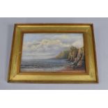 A Small Gilt Framed Oil on Board, Signed A Bennett 1922, 22cm x 15cm