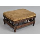 An Edwardian Rectangular Stool, 31cms Wide