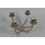 A Modern Scandinavian Style Four Branch Table Candelabra, 15cms High