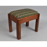 A Modern Rectangular Tapestry Upholstered Stool, 34cms Wide