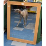 A Modern Wall Hanging Rectangular Mirror, 81cm x 61cm