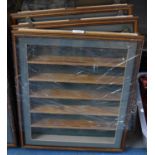A Set of Three Shelved Wall Hanging Display Cases for Diecast Models, 43cm x 55cm High