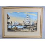 A Framed Watercolour by LG Kersley, "Home From the Indies", 51x33cms