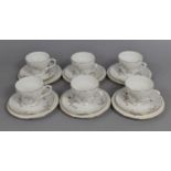 A Duchess Floral Pattern Tea Set to comprise Six Cups, Saucers and Side Plates