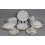 A Collection of Royal Worcester Champagne Gilt and White China to comprise Coffee Pots, Coffee