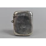 A Silver Vesta Case, Birmingham Hallmark, Central Monogram, 22g