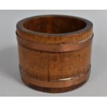 A Copper Banded Circular Plant Holder, 16cms Diameter and 12cms High