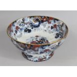 A Large Imperial Stone Footed Bowl Decorated in the Imari Palette with Chinoiserie Scenes, 35.5cm