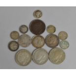 A Small Collection of British Silver Coinage to Comprise Victorian and George V Examples