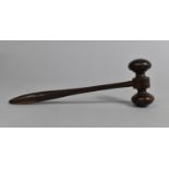 A Turned Rosewood Gavel, 21cms Long