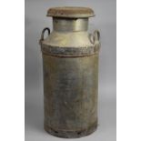 A Vintage Aluminium Milk Churn, 74cms High