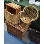 A Collection of Various Wicker Items