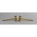A Pair of Modern Brass Gavels, 16cms Long