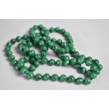 A String of Faux Malachite Beads
